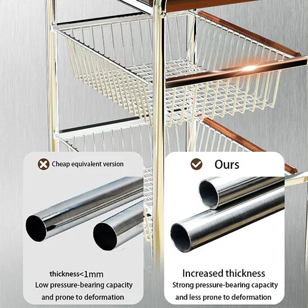 Multi Layer Metal Storage Trolley