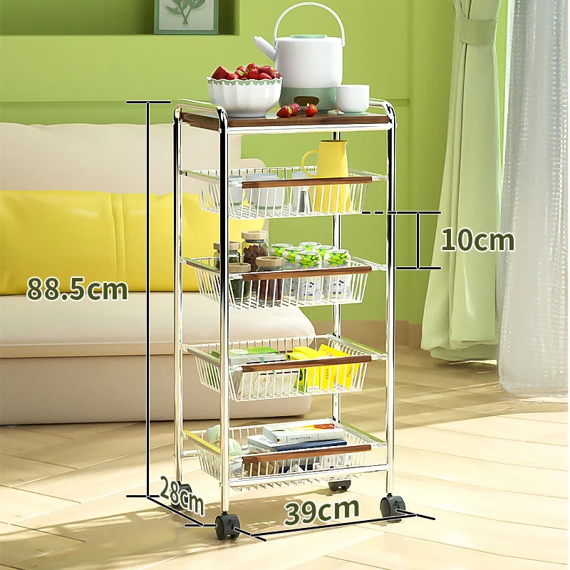 Multi Layer Metal Storage Trolley